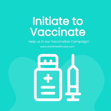 Free Vaccine Campaign Instagram Post Template to Edit Online