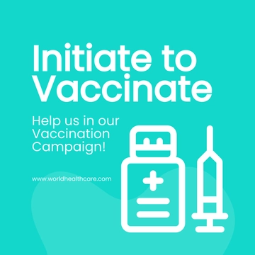 Free Vaccine Campaign Linkedin Post Template to Edit Online