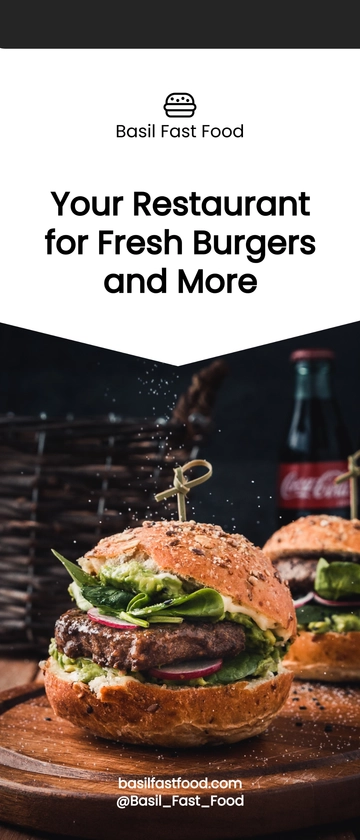 Free Food Outdoor Roll Up Banner Template to Edit Online