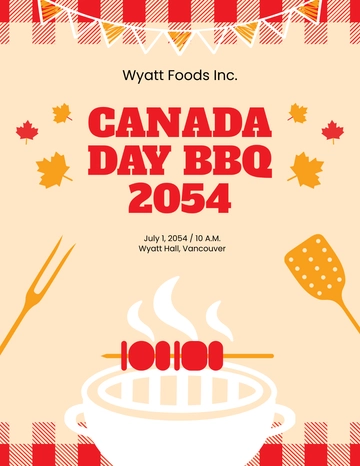 Free Canada Day Bbq Flyers Template to Edit Online