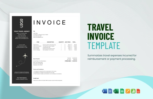 Travel Invoice Template