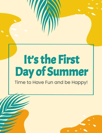 Free Happy First Day of Summer Flyer Template to Edit Online
