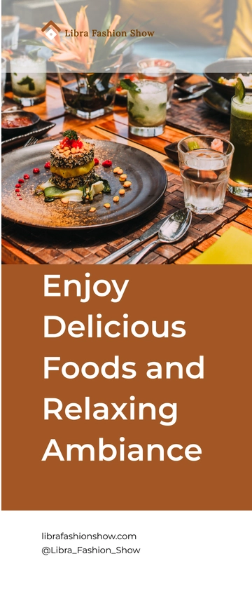 Free Restaurant Outdoor Roll Up Banner Template to Edit Online