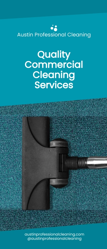 Free Commercial Cleaning Services Roll Up Banner Template to Edit Online