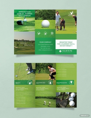 Summer Golf Tri-Fold Brochure Template