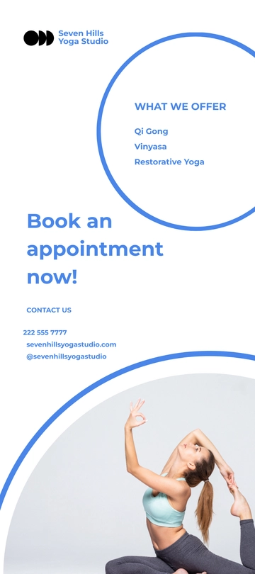 Free Yoga Rack Card Template to Edit Online