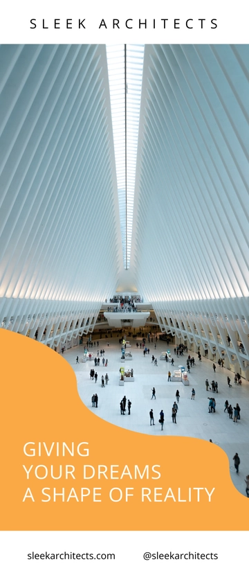 Free Simple Architecture Roll Up Banner Template to Edit Online