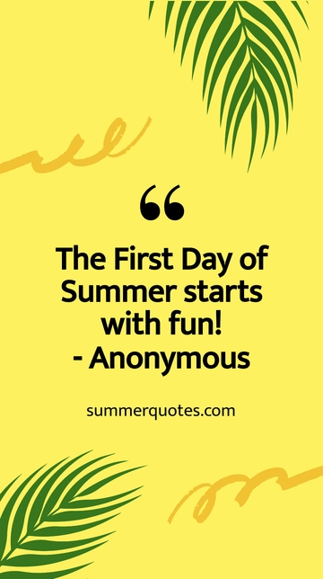 Free First Day of Summer Quote Instagram Story Template to Edit Online