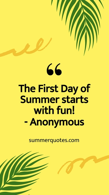 Free First Day of Summer Quote Whatsapp Post Template to Edit Online