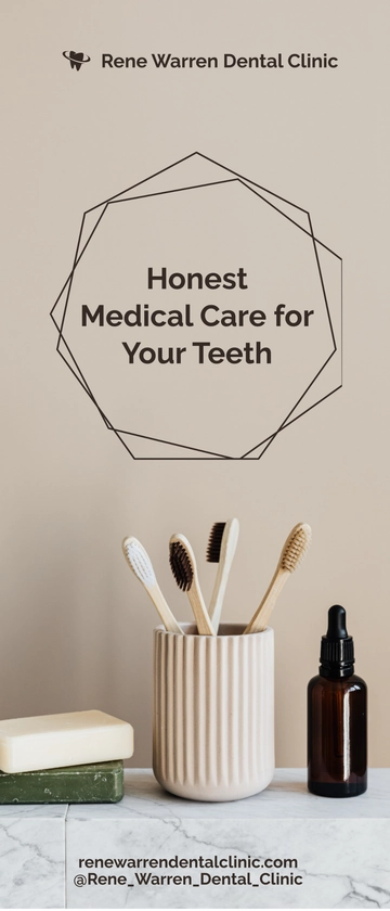 Free Dental Advertising Roll Up Banner Template to Edit Online