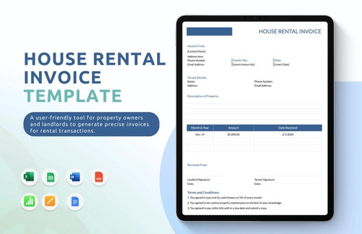 House Rental Invoice Template