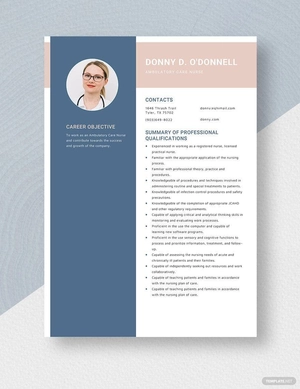 Ambulatory Care Nurse Resume