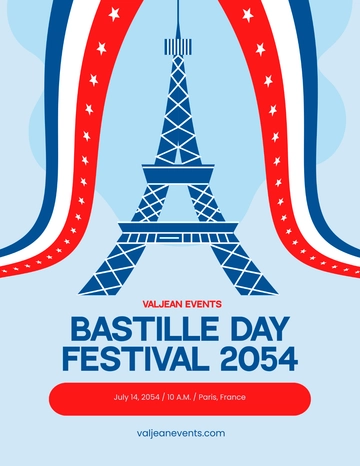 Free Bastille Day Festival Flyer Template to Edit Online
