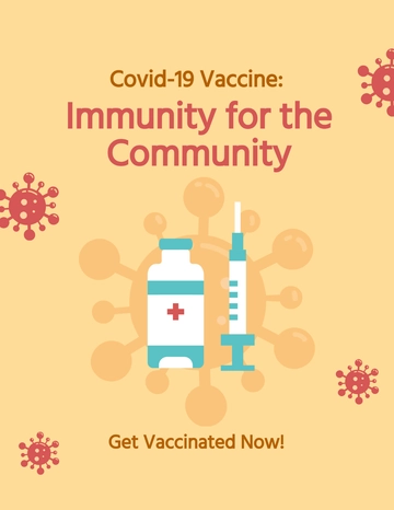 Free Covid 19 Vaccine Ad Flyer Template to Edit Online