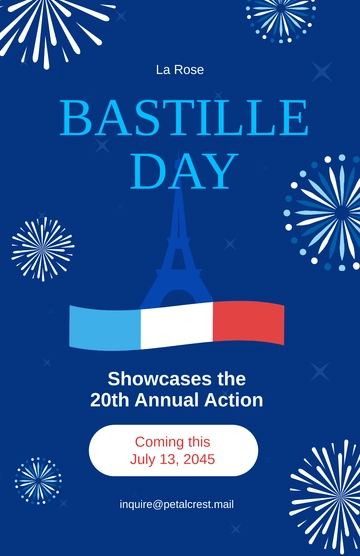 Free Happy Bastille Day Poster Template to Edit Online Free Happy Bastille Day Poster Template to Edit Online