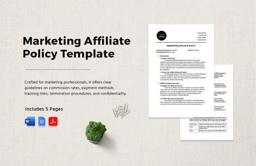 Marketing Affiliate Policy Template Marketing Affiliate Policy Template