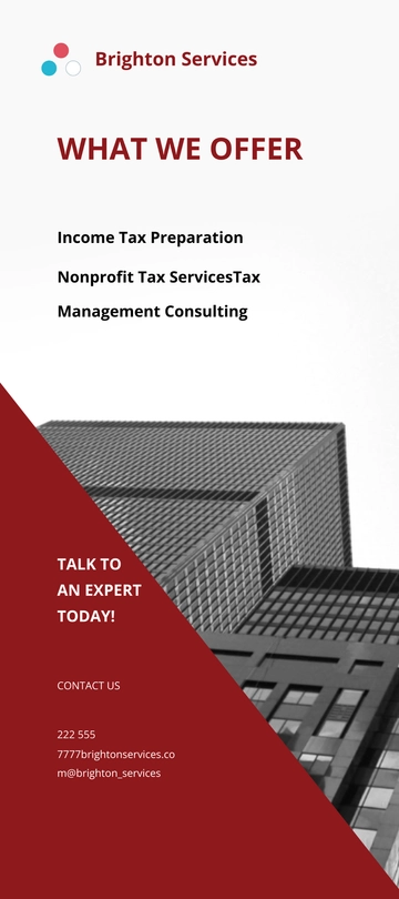 Free Tax Service Rack Card Template to Edit Online