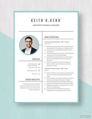 Assistant Financial Manager Resume