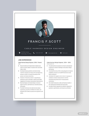 Cable Harness Design Engineer Resume