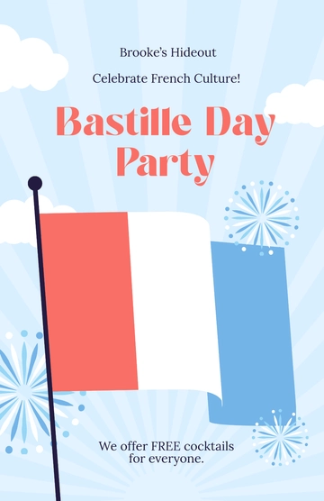 Free Bastille Day Party Poster Template to Edit Online Free Bastille Day Party Poster Template to Edit Online