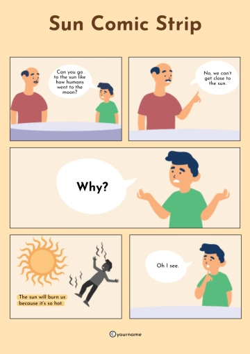 Free Sun Comic Strip Template to Edit Online