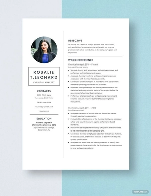 Chemical Analyst Resume