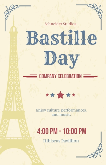 Free Vintage Bastille Day Poster Template to Edit Online Free Vintage Bastille Day Poster Template to Edit Online