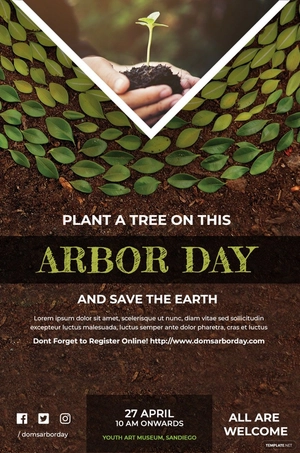 Arbor Day Pinterest Pin Template