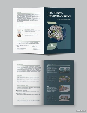 Island Vacation Bi-Fold Brochure Template