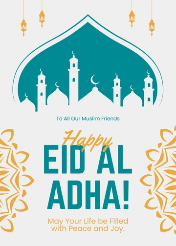 Free Eid Al Adha Greeting Card Template to Edit Online