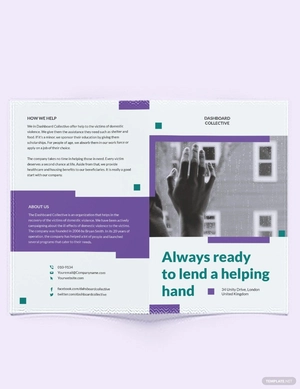 Domestic Violence Bi-Fold Brochure Template