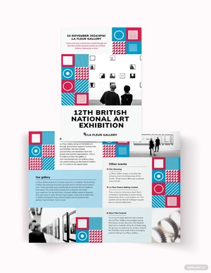 Exhibition Bi-Fold Brochure Template Exhibition Bi-Fold Brochure Template
