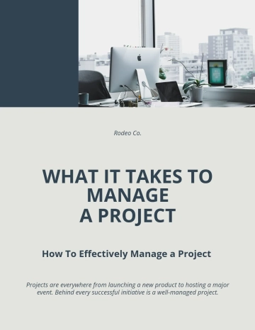 Free Project Management eBook Template to Edit Online