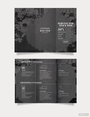 Funeral Event Tri-Fold Brochure Template