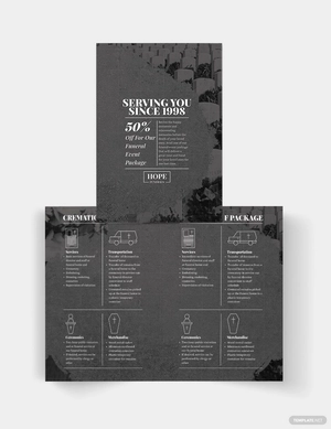 Funeral Event Bi-Fold Brochure Template