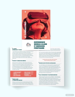 Information Technology Consultants Bi-Fold Brochure Template