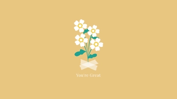Free Minimalist Flower Wallpaper Template to Edit Online