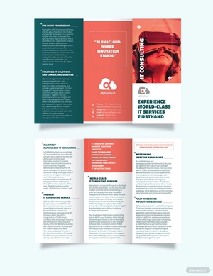 Information Technology Consultants Tri-Fold Brochure Template