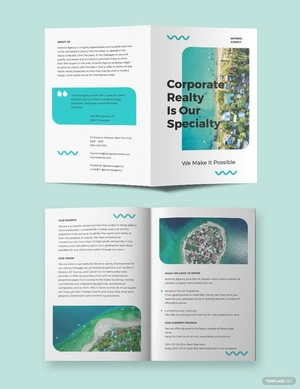 Vacation Rental Advertising Bi-fold Brochure Template