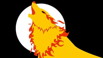 Free Wolf Fire Cool Background Template to Edit Online