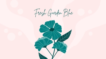 Free Teal Flower Wallpaper Template to Edit Online