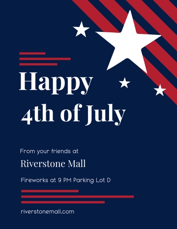 Free Happy 4th Of July Flyer Template to Edit Online