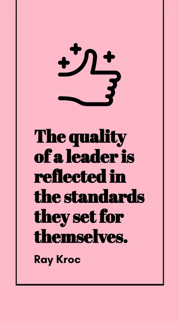 Free Leader's Quality: Standards Reflect Self Quote Template to Edit Online