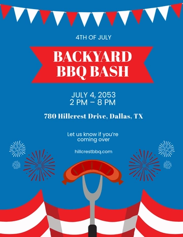 Free 4th Of July Bbq Flyer Template to Edit Online