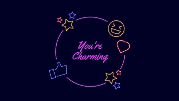 Free Cute Neon Wallpaper Template to Edit Online