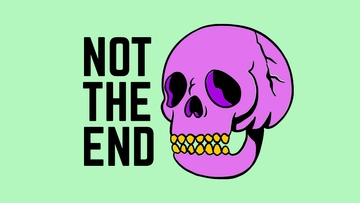 Free Neon Skull Wallpaper Template to Edit Online