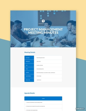 Project Management Meeting Minutes Template