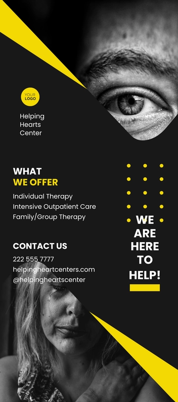 Free Mental Health Rack Card Template to Edit Online