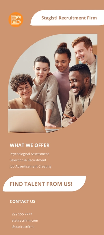 Free Recruitment Services Rack Card Template to Edit Online