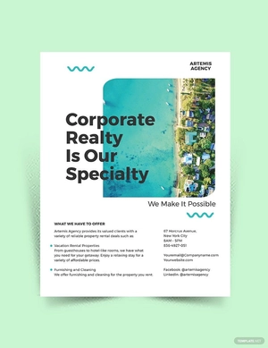 Vacation rental Advertising Flyer Template